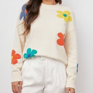 Women Rails Perci Ivory Daisies Sweater New With Tags